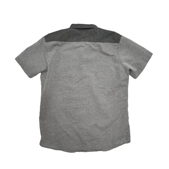 Molokai Surf Co Gray Short Sleeve Button Down Shirt Mens Size Large Surfing - Picture 2 of 10